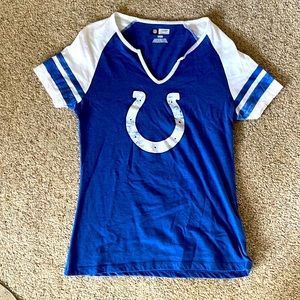 Women’s Indianapolis NFL Colts jersey style t-shirt